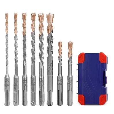 Workpro SDS Plus Hammerbohrer Set Stein Beton 8-teilig 5/6/7/8/10/12mm Koffer