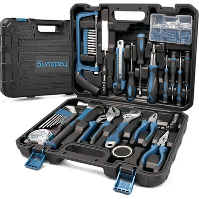 Sundpey Werkzeugkoffer Profi 148tlg mit Ratsche, Zangen, Spannungsprüfer, Männer