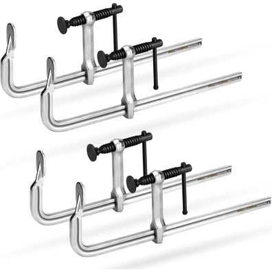 SHALL Schraubzwingen Set 4 Stück, 300mm Spannweite, 200kg Spannkraft
