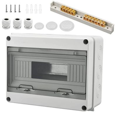 Neuer Sicherungskasten Aufputz IP65-1 Reihig 12 Module 7 Terminals 3