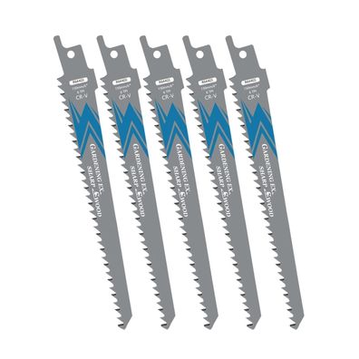 EZARC Säbelsägeblätter Set für Holz 150mm 6TPI - 5tlg