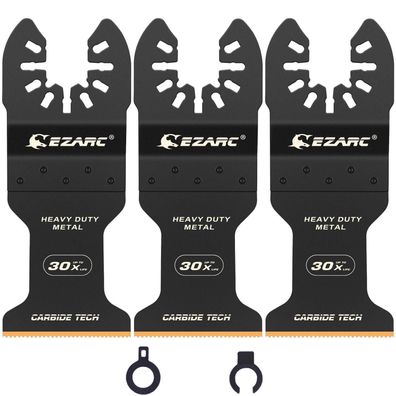 Multitool Sägeblätter Carbide Hartmetall 3er Set Metall Schneiden EZARC