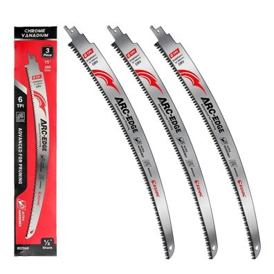 Säbelsägeblätter 3tlg Japanische Zähne Bogenkante Holz 380mm 6 TPI