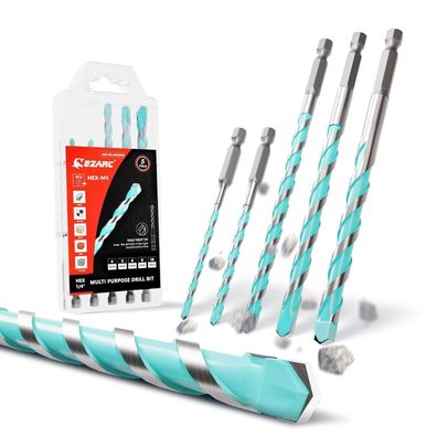 5tlg Hartmetall-Sechskantbohrer-Set für Metall Stein Holz Kunststoff