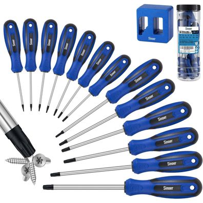 14-teiliges magnetisches Torx-Schraubendreher-Set Chrom-Vanadium-Stahl T4-T40