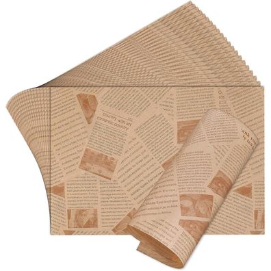 100 Blätter Hejo Backpapier 33x23cm Pommes Burger Deli Papier Käse Butterbrot