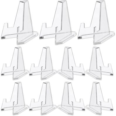 24er Set Acryl Staffeleien Mini Transparent Münzen Taschenuhren Medaillen