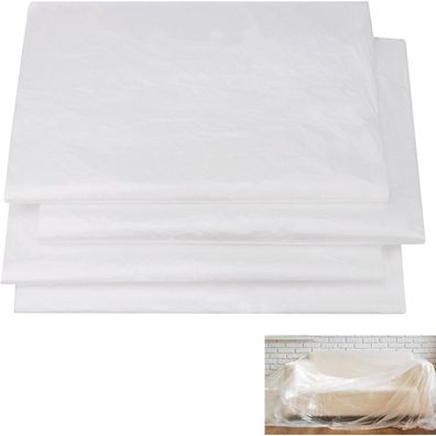 Hejo 4er Set Abdeckfolie Maler 4×5m Transparente Malerplane PE Baufolie