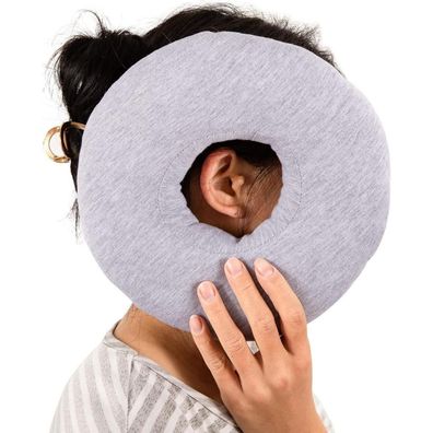 Piercing Kissen mit Loch Ohr Ohrenschmerzen Donut Kissen Ohrkissen Sleepingring