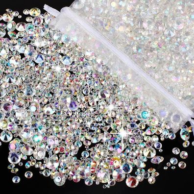 4000 Stück Transparente Acryl Diamanten Hochzeit Deko Strass 3mm 6mm 10mm
