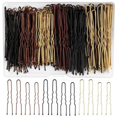 Haarnadeln Set Metall Wellenform Bobby Pins 210 Stück mit Aufbewahrungsbox