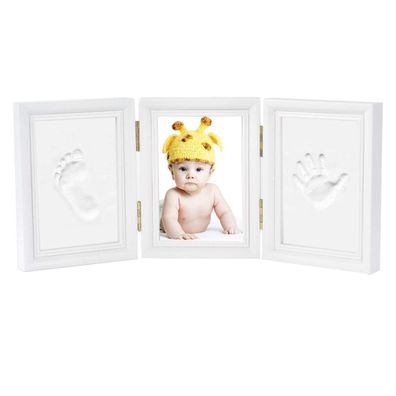 Gipsabdruck Baby Hand Fuß Newlemo Bilderrahmen DIY Set Geschenk 3 Teile