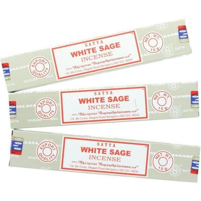 Satya Nag Champa Räucherstäbchen weiße 3er-Packung hochwertig