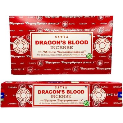 Satya Drachenblut Räucherstäbchen 12 Stück 180g Nag Champa