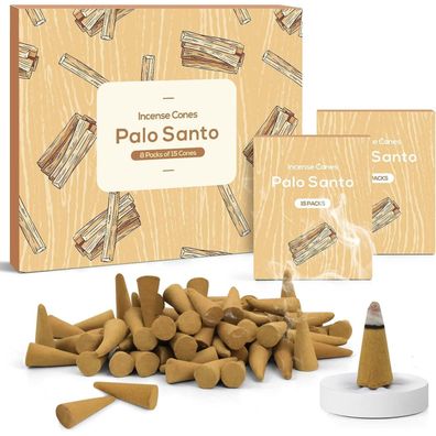 Räucherkegel Palo Santo 120st Geschenkset Duft Räucherkegel Sinnes Geschenkbox