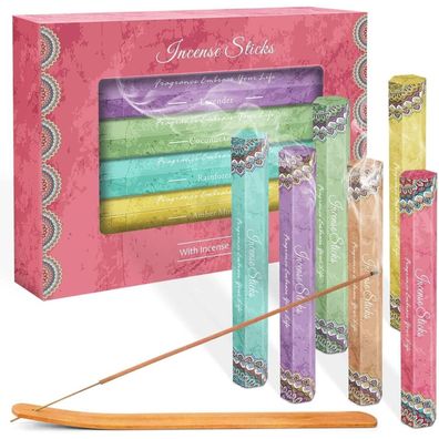 Räucherstäbchen Set 120 Stock Duft Lavendel Vanille Amber Moschus 6x20 inkl