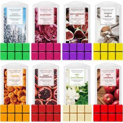 Duftwachswürfel Törtchen Sojawachs Wax Melts Raumdüfte 8er Pack 70,9g Apfel Zimt