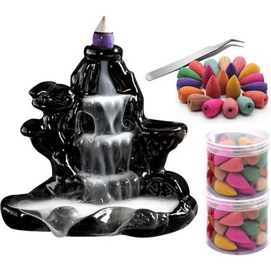 Rückfluss Räucherstäbchenhalter Guador Wasserfall 80 Pcs Aromatisierte Kegel