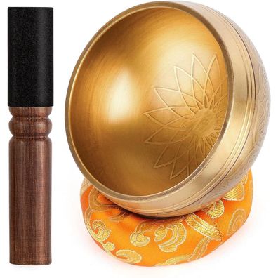 Tibetisches Klangschalen-Set handgehämmert Meditation Yoga Chakra 9.5 cm