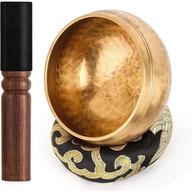 Tibetisches Klangschalen-Set handgehämmert Nepal Meditation Yoga 8 CM
