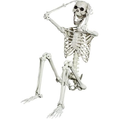 AOFOX 165CM Realistisches Skelett Ganzkörper Formbare Knochen Halloween Deko