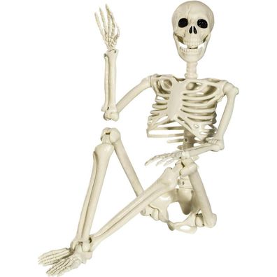 Halloween Plastikskelett 90cm Ganzkörper bewegliche Gelenke Dekoration