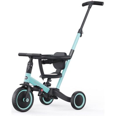Newyoo 5 in 1 Laufrad Dreirad Kinderdreirad schubstange Lauffahrrad TR008 Khaki