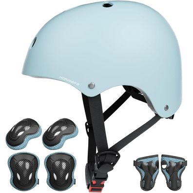 Korimefa Kinder Fahrradhelm Skaterhelm Verstellbar CE-Zertifizierung Hellblau
