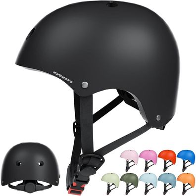 Korimefa Kinder Fahrradhelm Skaterhelm verstellbar für Kinder 3-13 Jahre