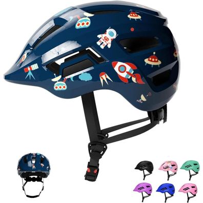 Kinderhelm Fahrradhelm Verstellbarer Multi-Sport Helm Leicht XS-S Dunkelblau