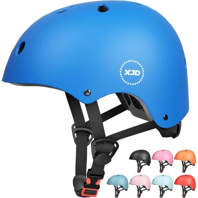 XJD Kinder Jugend Fahrradhelm Klassiker Mädchen Jungs Blau M 55-57cm