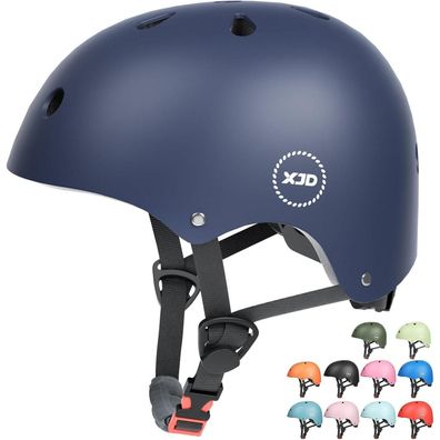 XJD Kinder Jugend Fahrradhelm Multisport Skateboard Roller CE 48-54cm Royal Blau