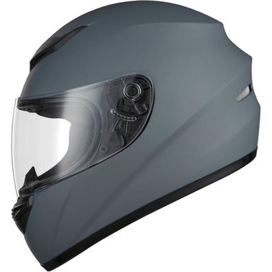 Favoto Motorradhelm Integralhelm Erwachsene Vollvisierhelm ECE M (57-58cm) Grau