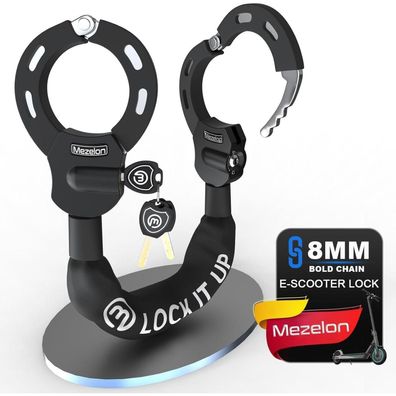 Mezelon E Scooter 8mm Hochsicherheits-Schlösser Schwarz - Handschellenschloss
