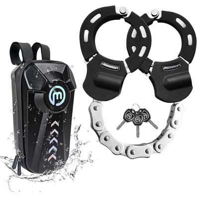 E Scooter Schloss mit wasserdichter Tasche Schwarz
