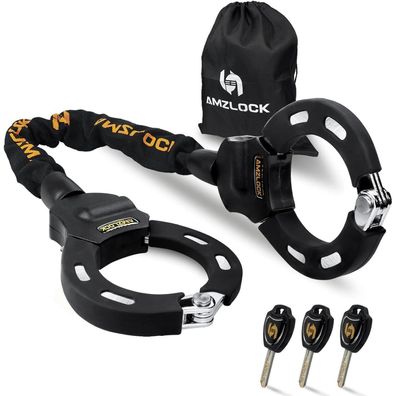 E Scooter Schloss Amzlock Handgelenkschloss 8mm Kettenschloss gelb