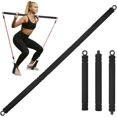 Topfinder Widerstandsbänder Stange Pilates Bar Resistance Bands Fitnessgeräte