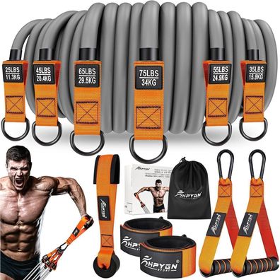 HTD Resistance Bands Widerstandsbänder Set 300lbs Fitnessbänder Expander Tube