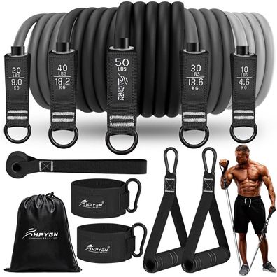 Fitnessbänder Set 150lbs 200lbs 250lbs Resistance Bands 5 Stärken