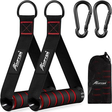 Fitnessband Griffe, grau/rot, Krafttraining Cardio Zubehör