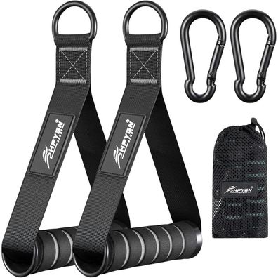 Fitnessband-Widerstandsband-Griffe grau/rot 2er Set