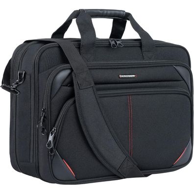 KROSER Laptoptasche 17,3 Zoll Premium wasserabweisend Business Reise Schwarz