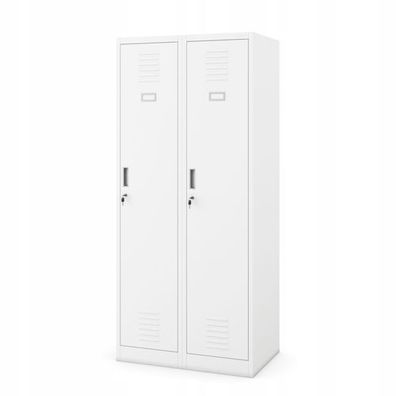 Stahlspind Garderobenschrank Spind Kleiderspind 180x80x50 cm Weiß