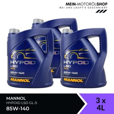 Mannol Hypoid LSD 85W-140 GL-5 3x4 Liter