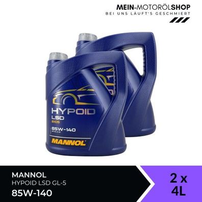 Mannol Hypoid LSD 85W-140 GL-5 2x4 Liter