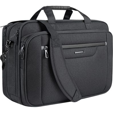 XXL Laptop-Tasche Aktentasche bis 18-Zoll wasserabweisend Schwarz