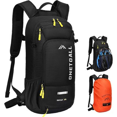Fahrradrucksack 10L wasserdicht mit Regenschutz, Helmnetz, Damen