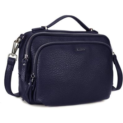 Umhängetasche damen Schultertasche Crossbody Leder Handtasche klein blau