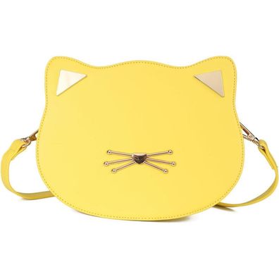 Gladdon Kawaii Katze Mädchen Umhängetasche Gelb 12+ Jahre alt