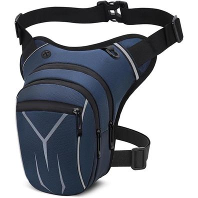 Beintasche Motorrad Herren Damen Wasserdicht Taktische Gürteltasche Blau
